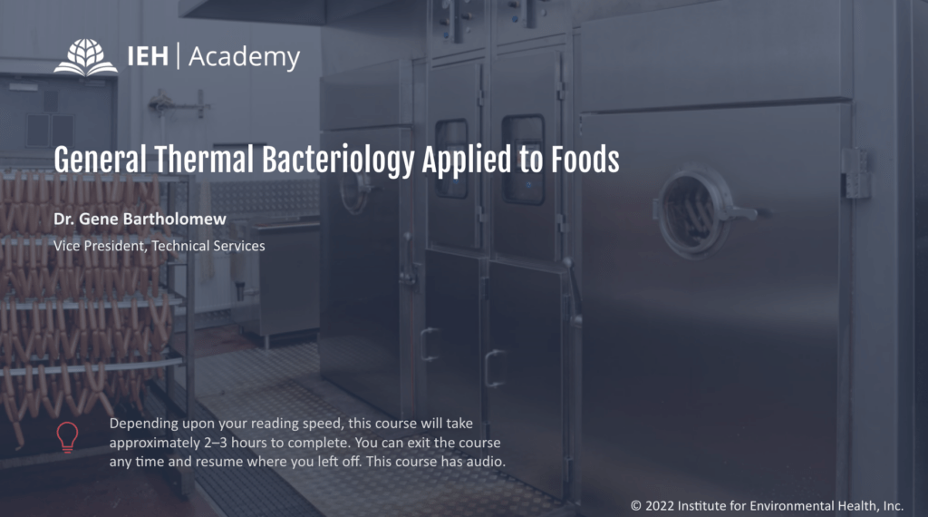 General Thermal Bacteriology Applied to Foods