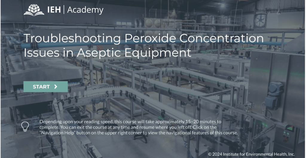 Screenshot of a slide for the peroxide course.